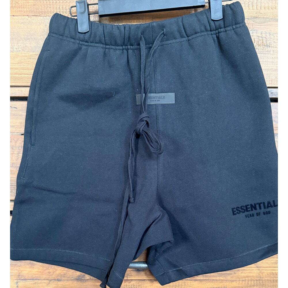 Fear of God ESSENTIALS Stretch Limo Black Men's Sweat Shorts NWT